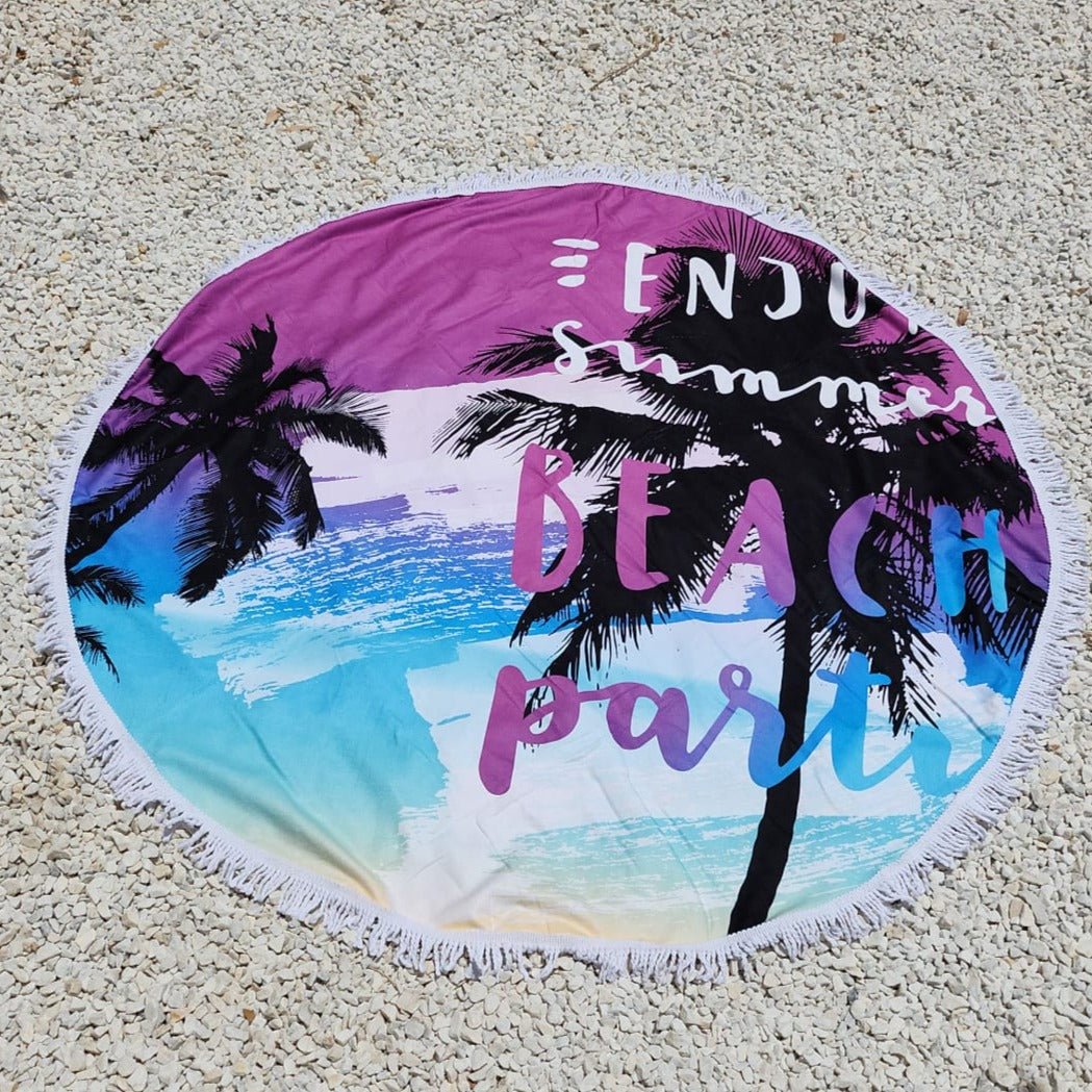 Miami Beach Round Towel - Loomaswim.com