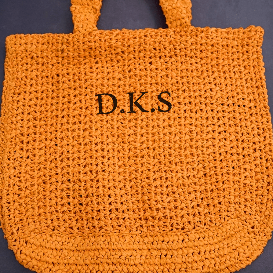 Orange Personalized Large Tote Bag - Loomaswim.com