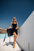 Elegant Black Textured One - Piece Swimsuit - Loomaswim.com