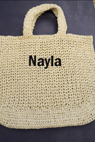 Natural Personalized Large Tote Bag - Loomaswim.com