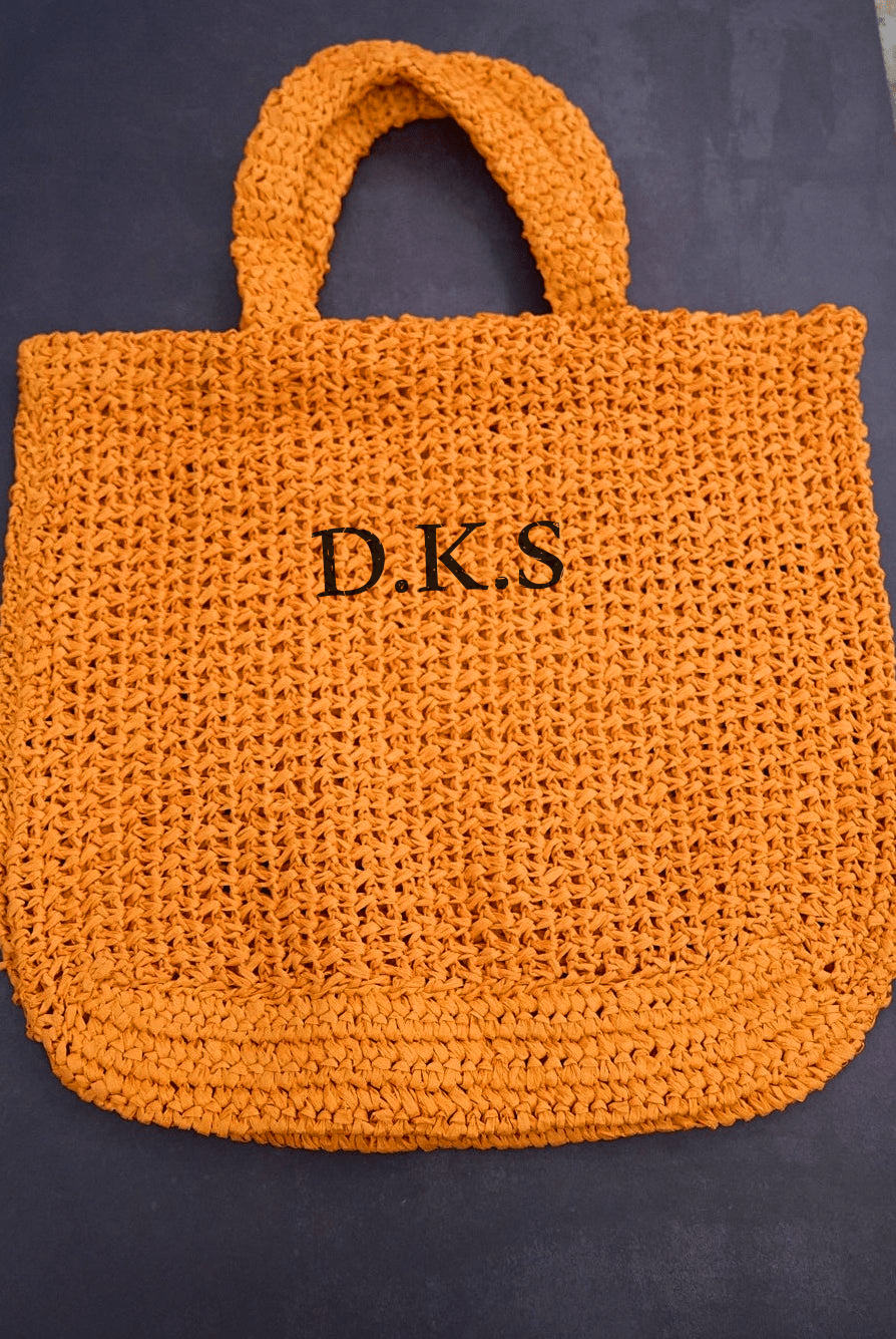 Orange Personalized Large Tote Bag - Loomaswim.com