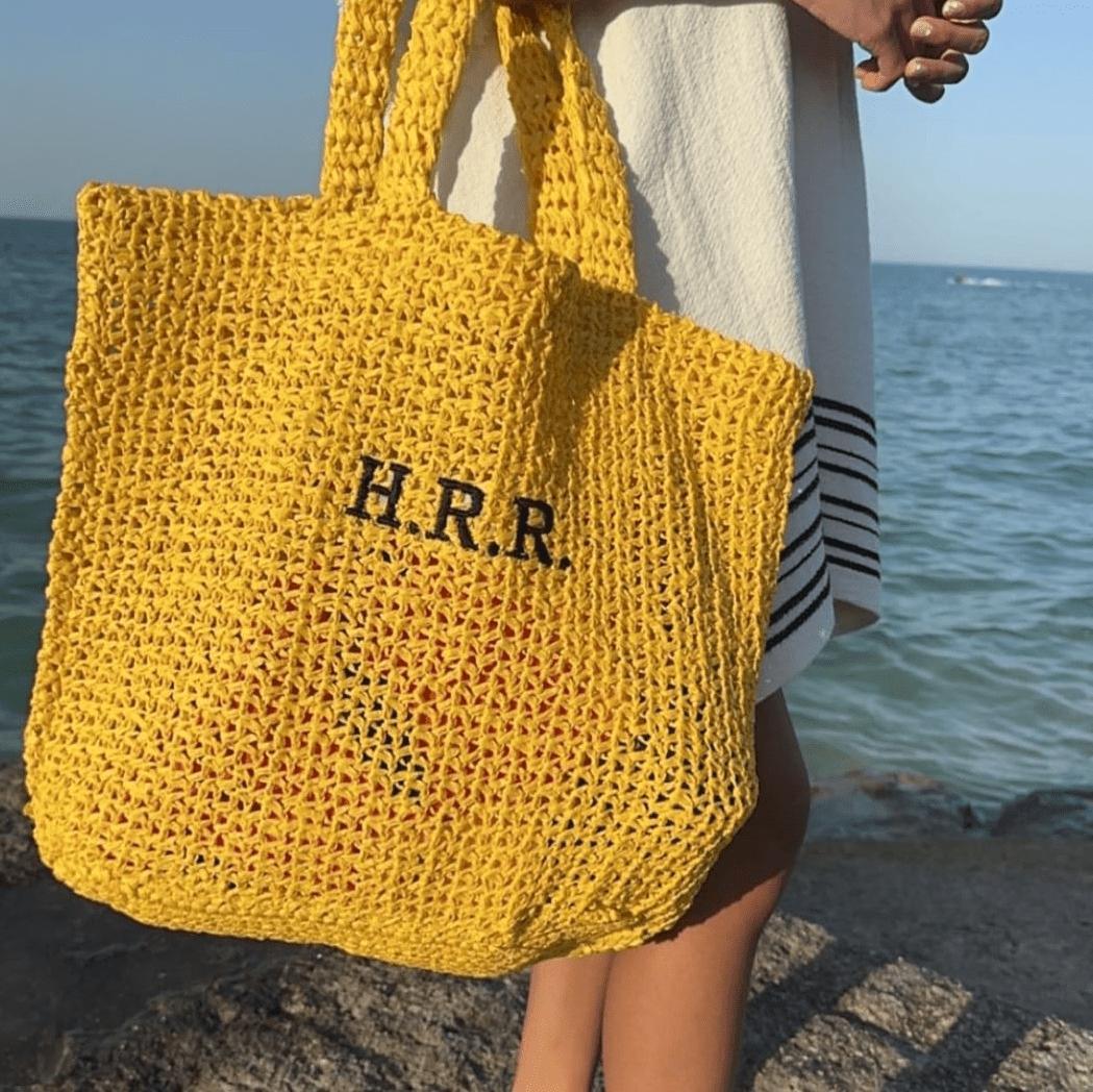 Yellow Personalized Large Tote Bag - Loomaswim.com